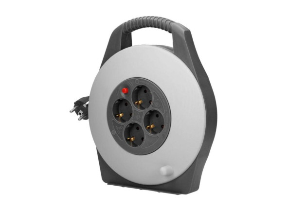 VIRONE Extensão Elétrica C/ Enrolador 4x Schuko 10m VIRONE Extensão Elétrica C/ Enrolador 4x Schuko 10m